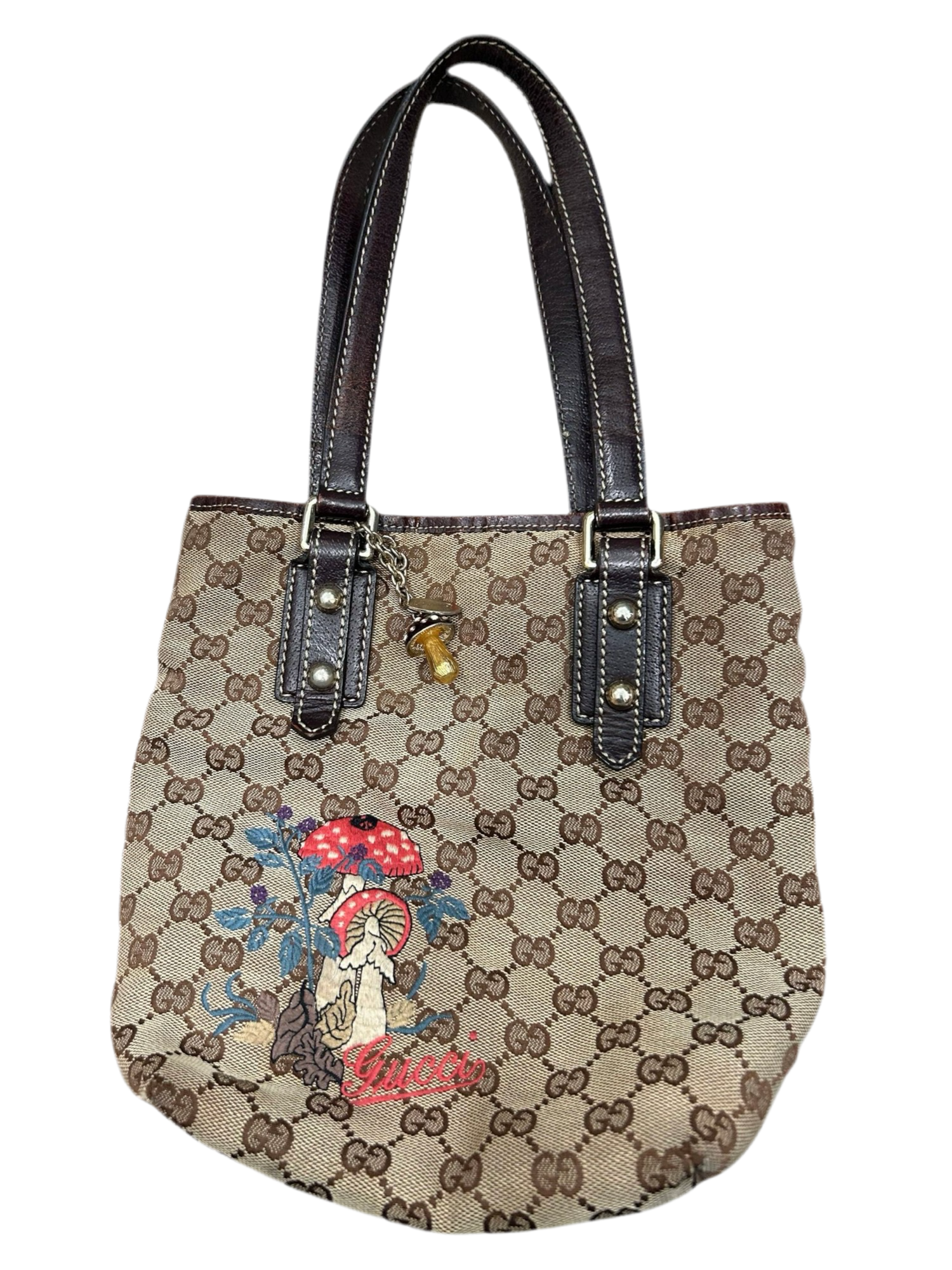 Gucci GG Canvas Mushroom Embroidered Tote Bag – RERACKED