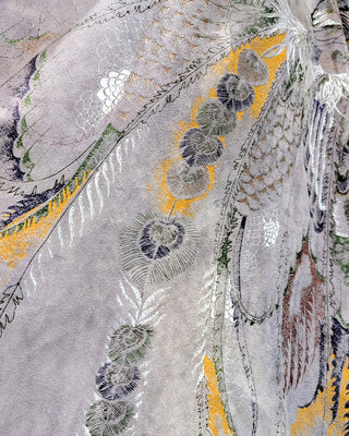 Look 01 — Lilac Painted-Bird Suede Vest &amp; Circle Skirt
