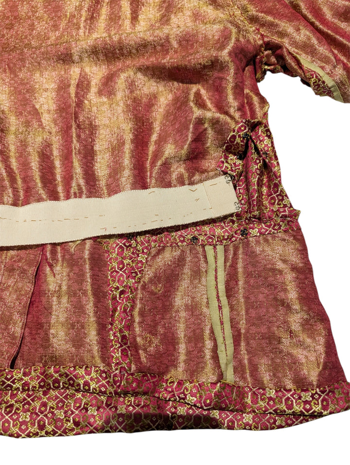 1940s Silk Jacquard Wrap Top