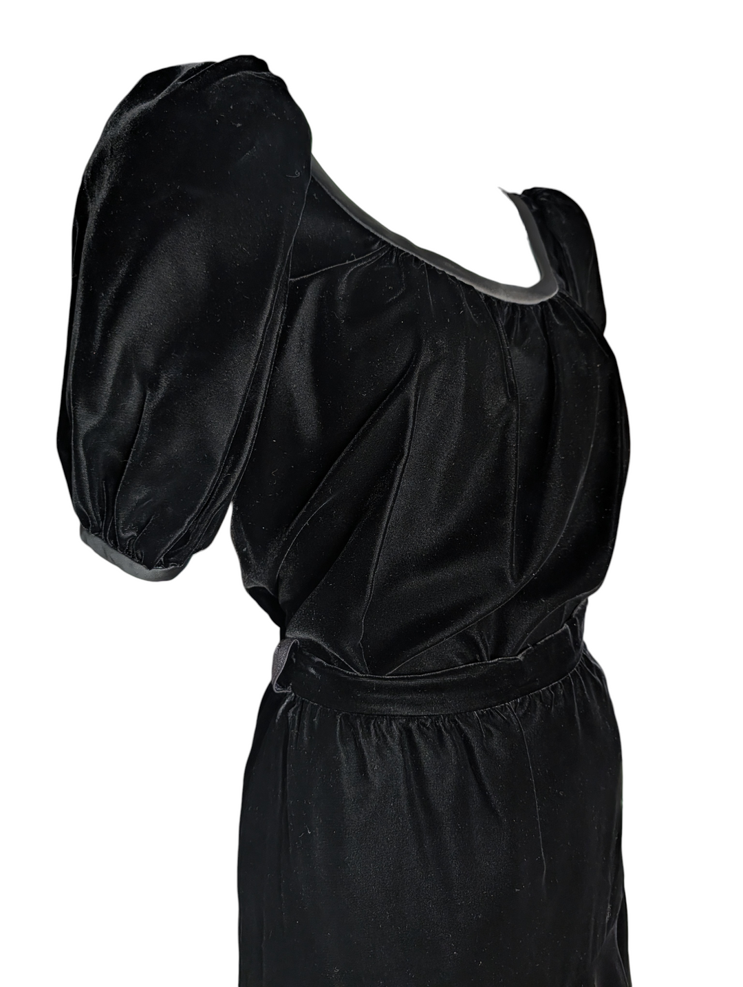 Yves Saint Laurent Rive Gauche Black Velvet Skirt Set F/W 1989