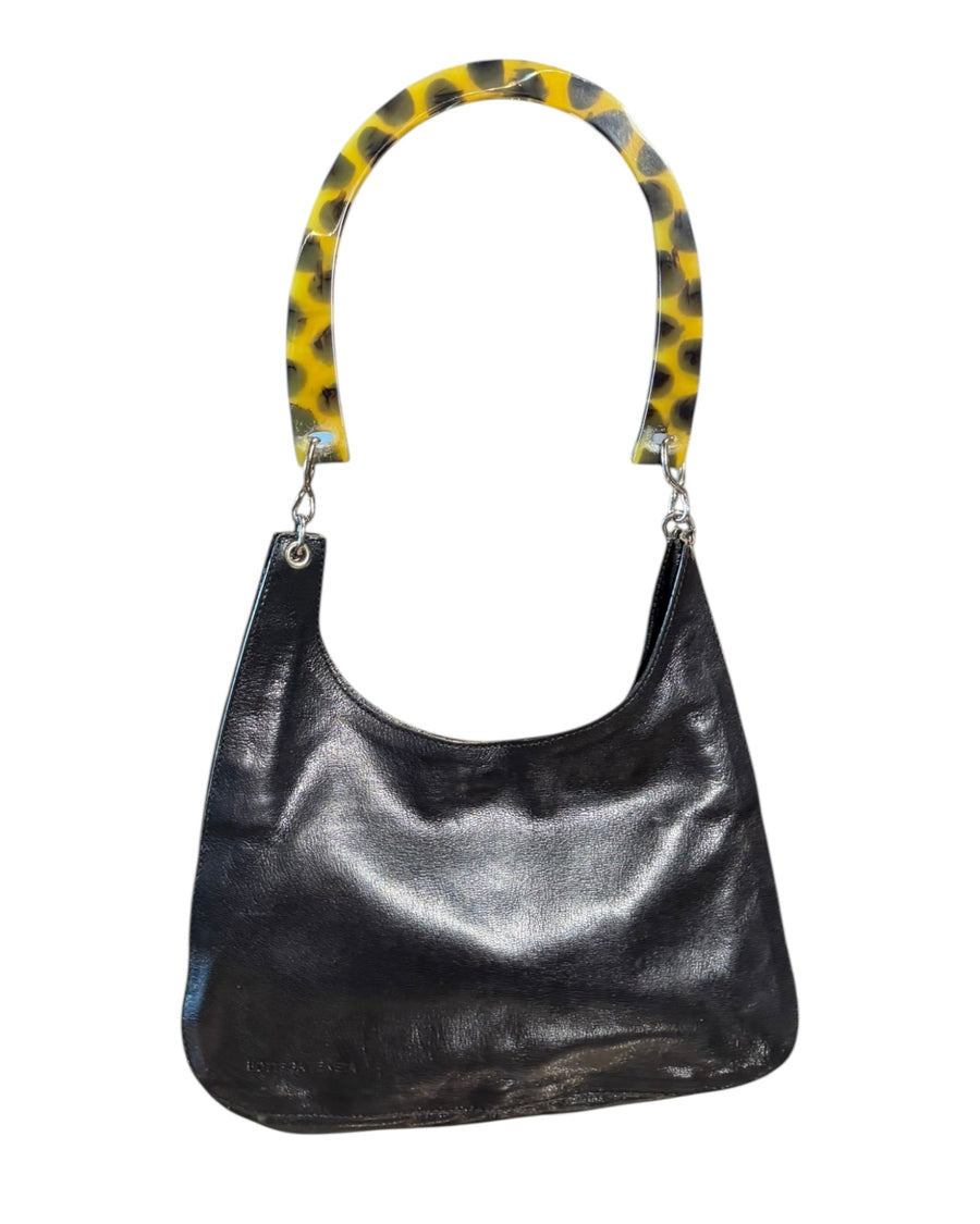 Bottega Veneta Vintage Shoulder Bag with Tortoise Shell Lucite Handle, Handbags, Bottega Veneta, RERACKED
