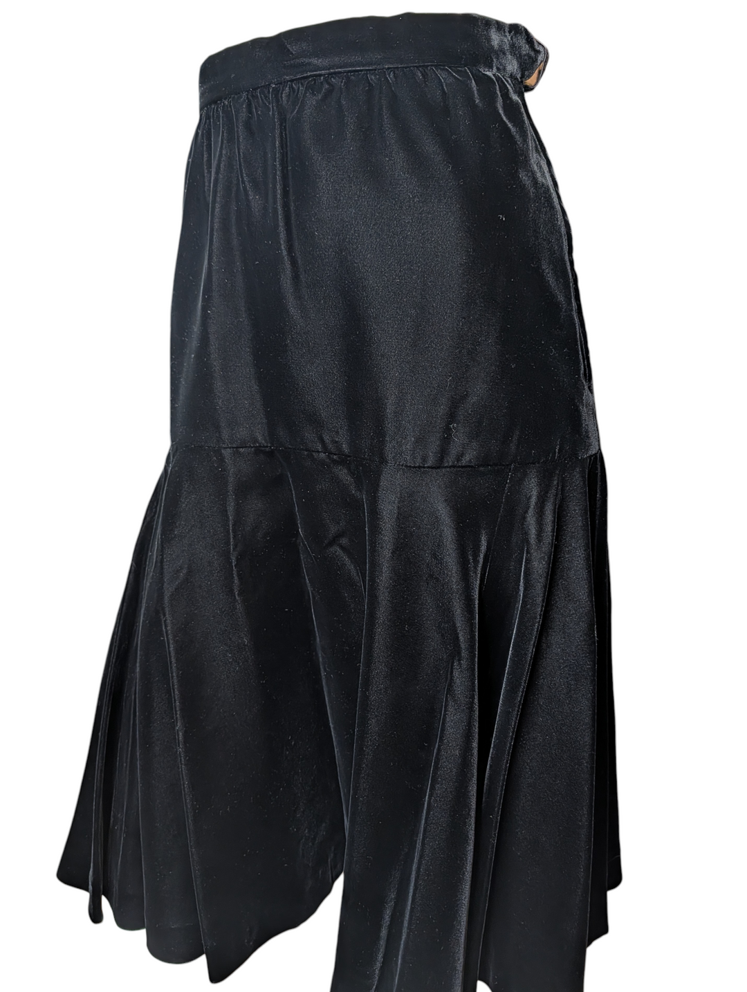 Yves Saint Laurent Rive Gauche Black Velvet Skirt Set F/W 1989