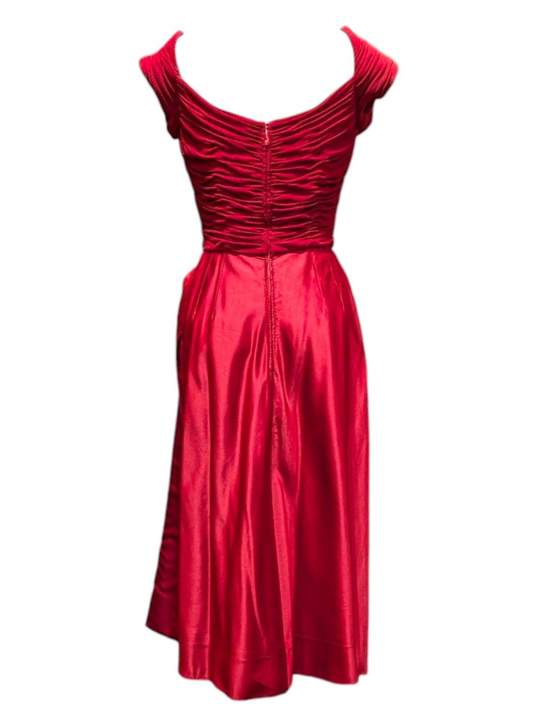 Elsa Schiaparelli 1950s ruched haute couture cocktail dress *RARE*