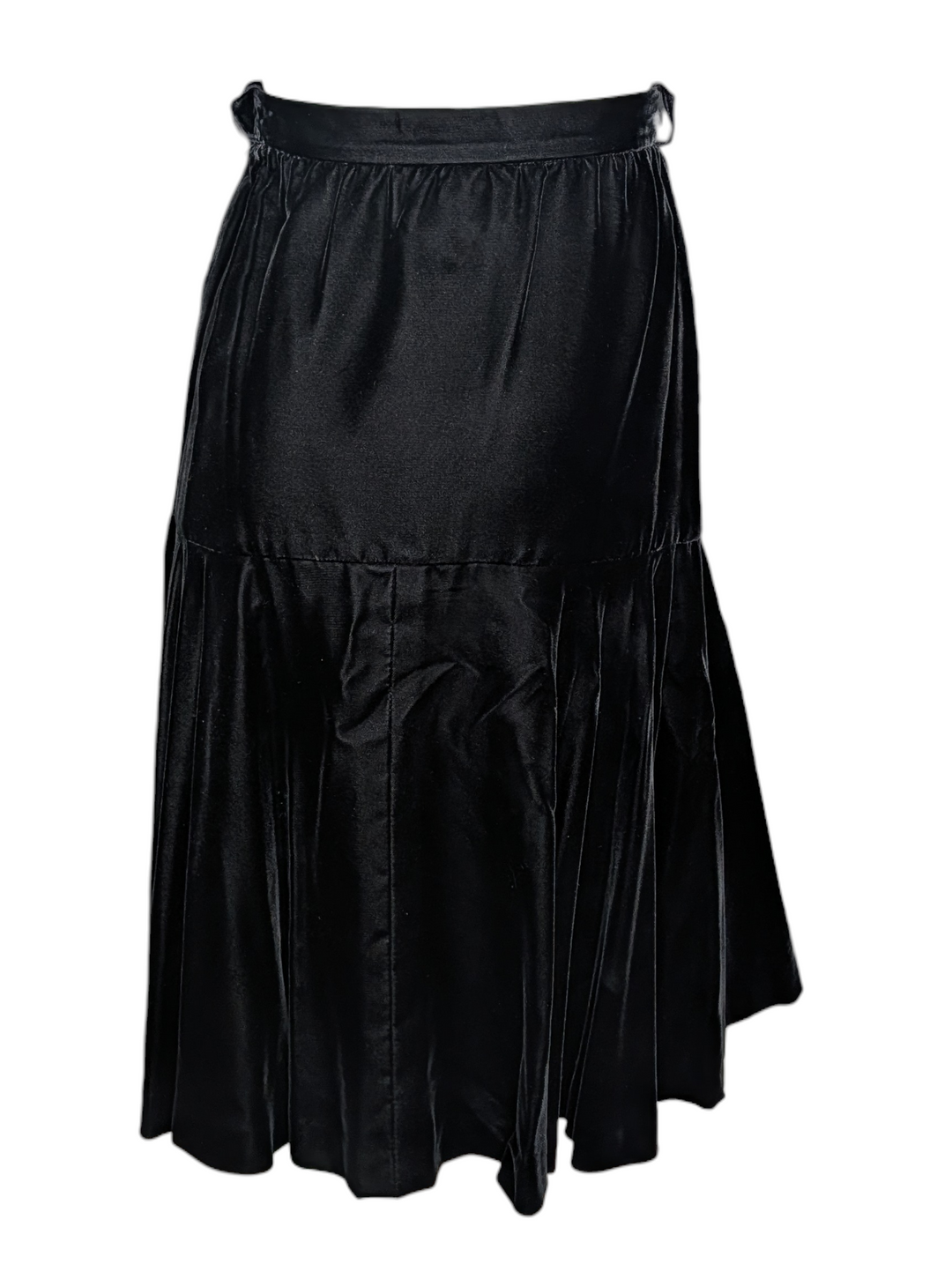 Yves Saint Laurent Rive Gauche Black Velvet Skirt Set F/W 1989