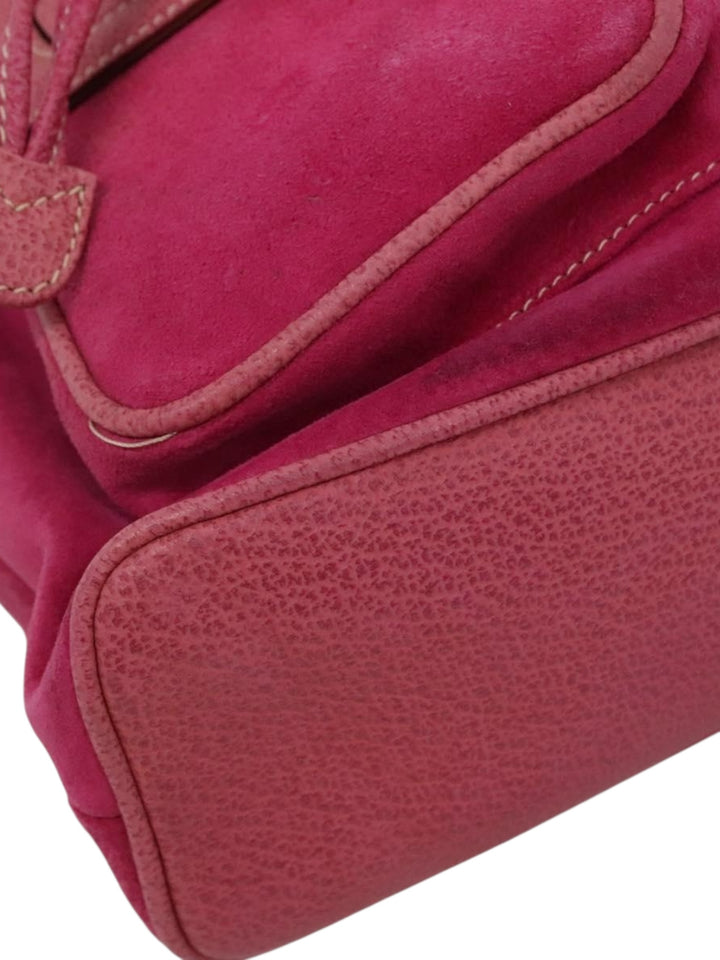 1990s Gucci Pink Suede & Leather Bamboo Backpack – Made in Italy, Tom Ford Era, Apparel & Accessories, Gucci, RERACKED
