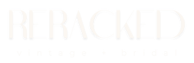 The word 'RERACKED' in a stylized font with a purple color.