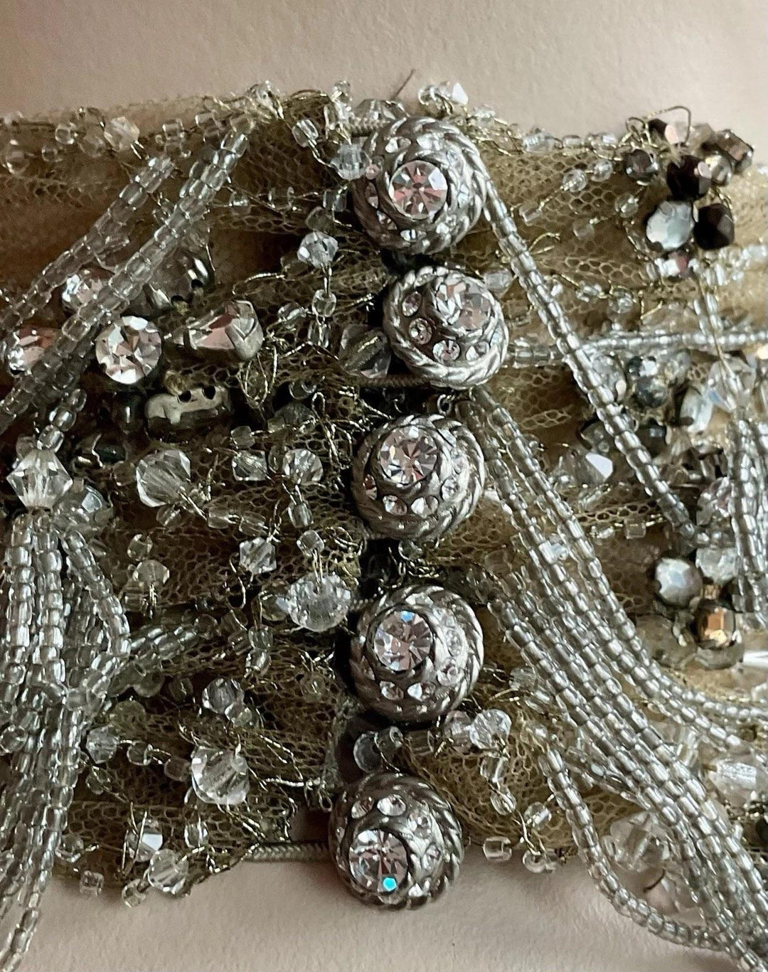 Ralph Lauren Fall 2009 Runway Beaded Lace Top & Silk Waterfall Skirt Set – Vintage Couture Bridal Ensemble, Apparel & Accessories, Ralph Lauren Collection, RERACKED