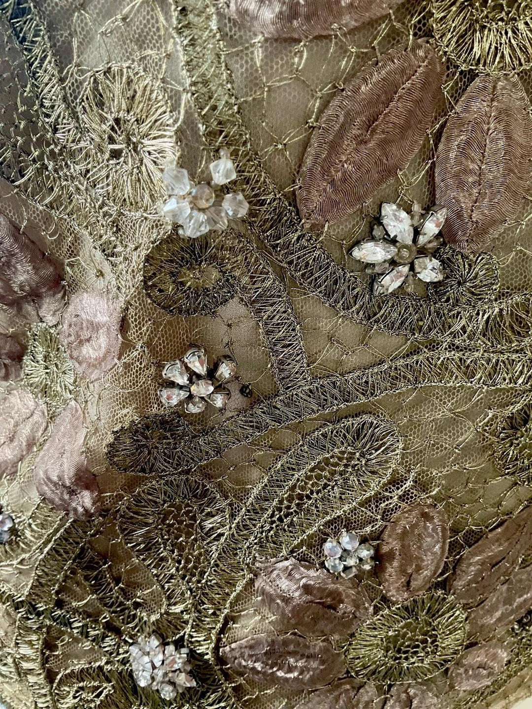 Ralph Lauren Fall 2009 Runway Beaded Lace Top & Silk Waterfall Skirt Set – Vintage Couture Bridal Ensemble, Apparel & Accessories, Ralph Lauren Collection, RERACKED