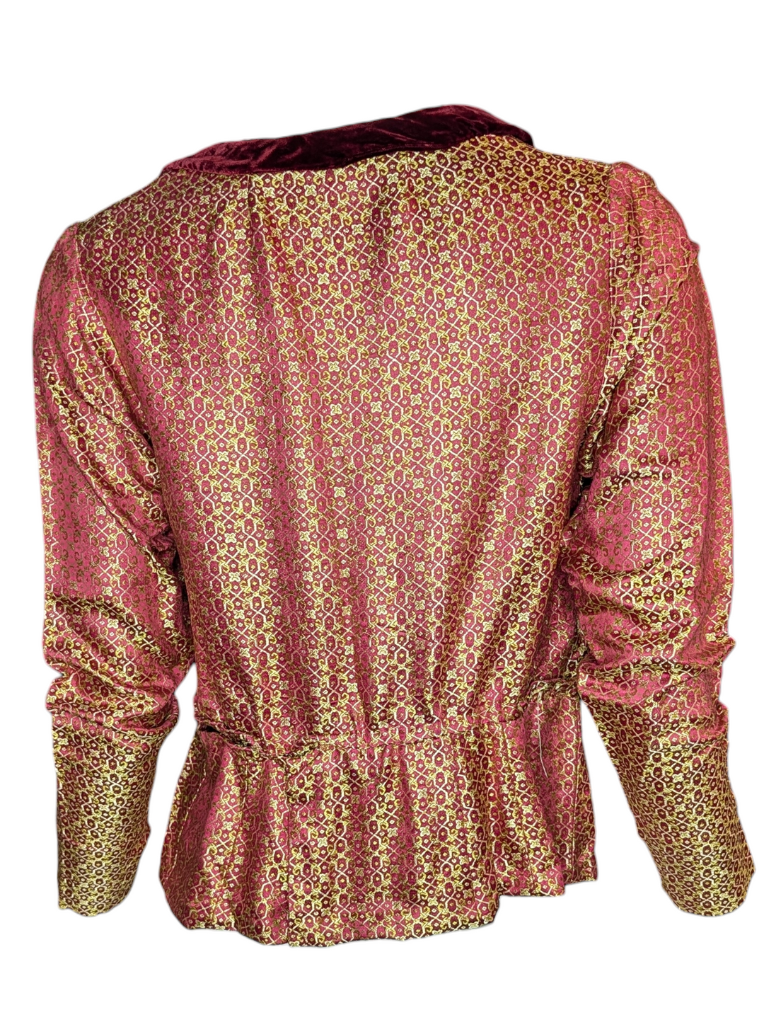 1940s Silk Jacquard Wrap Top