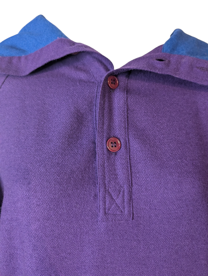 1980s Gucci Wool and Angora Colorblock Collar Dress