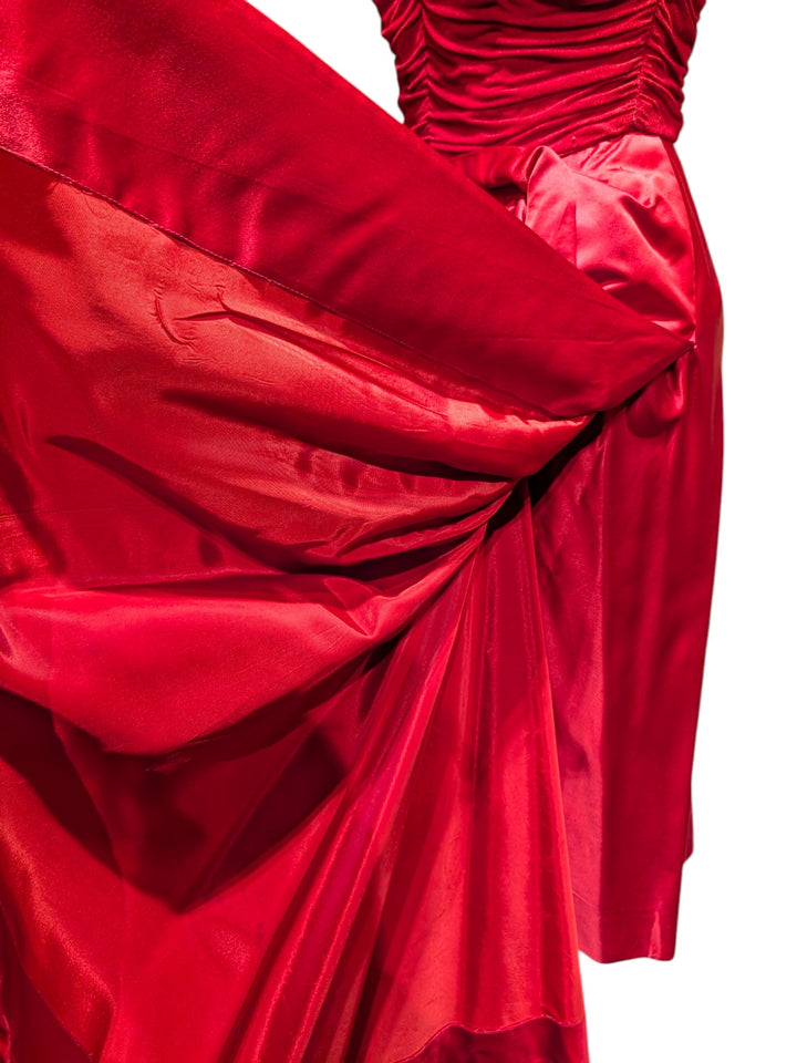 Elsa Schiaparelli 1950s ruched haute couture cocktail dress *RARE*