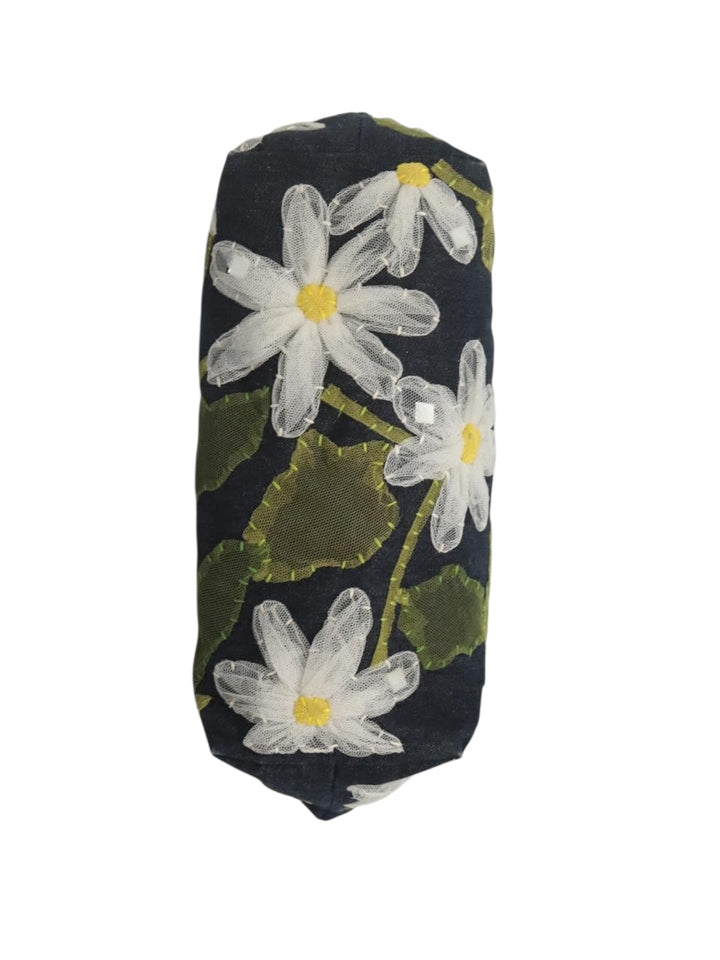 1990s Fendi Daisy Appliqué Denim Tote with Leather Handles - Gorgeous floral detailing with playful luxury accents.
