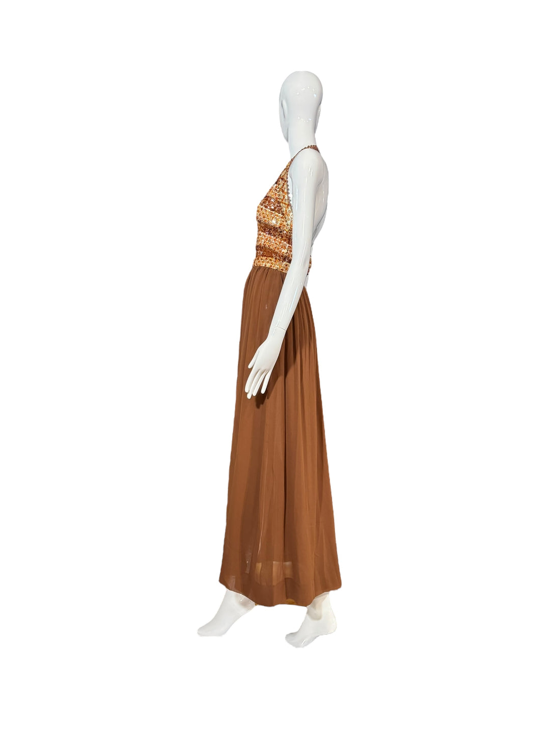 Givenchy Haute Couture Runway Gown – 1969 Sequin Halter Dress from Brooklyn Museum (FR 36), Apparel, Givenchy, RERACKED