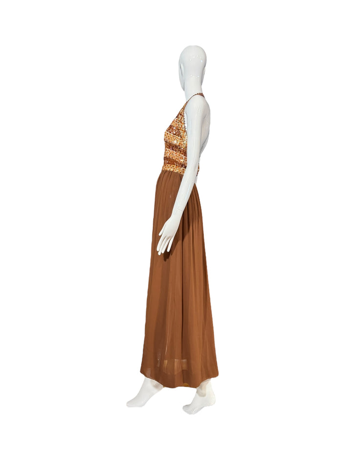 Givenchy Haute Couture Runway Gown – 1969 Sequin Halter Dress from Brooklyn Museum (FR 36), Apparel, Givenchy, RERACKED