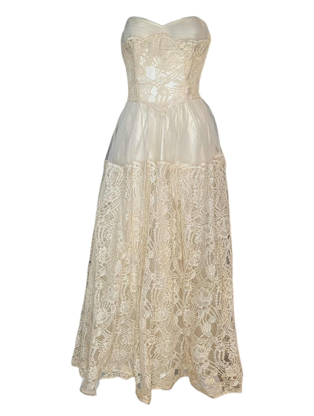 1940s Lace Wedding Gown with Original Matching Bolero