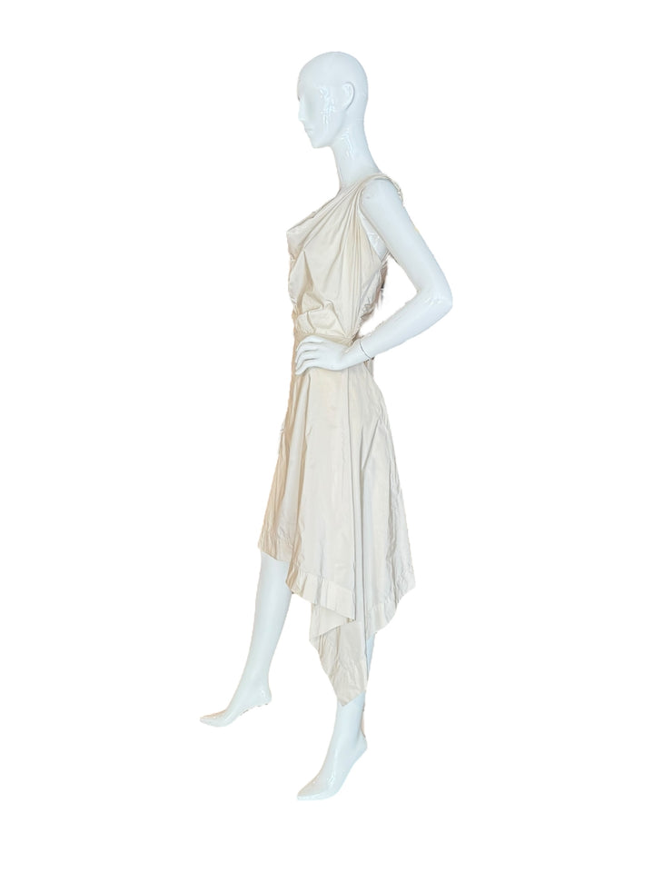 Vivienne Westwood London White Draped Asymmetrical Dress – Early 2000s, Apparel & Accessories, Vivienne Westwood, RERACKED