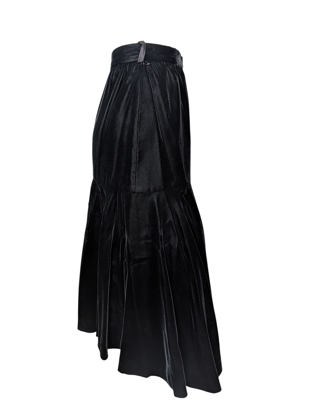 Yves Saint Laurent Rive Gauche Black Velvet Skirt Set F/W 1989