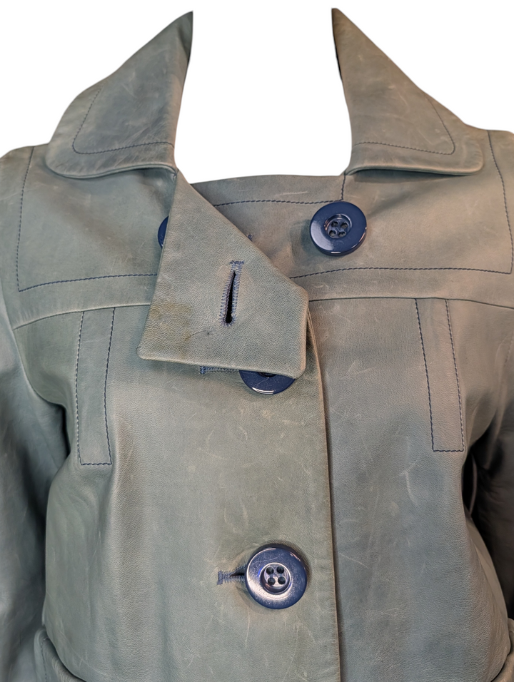 Chloé Vintage Blue Lambskin Leather Jacket