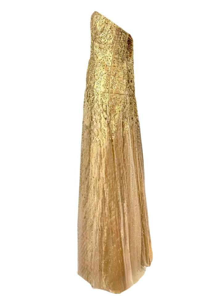 Ralph Lauren Fall 2006 Gold Strapless Beaded Runway+ Campaign Gown, CLOTHING, Ralph Lauren Collection, RERACKED