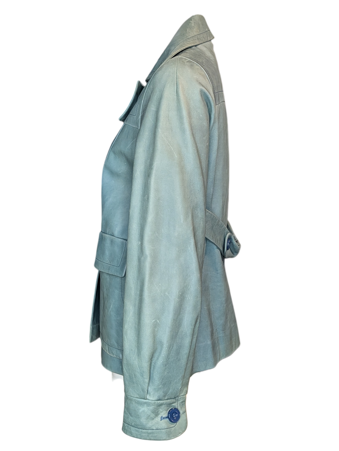 Chloé Vintage Blue Lambskin Leather Jacket