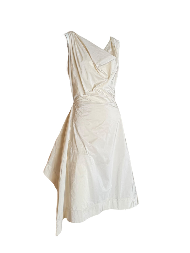 Vivienne Westwood London White Draped Asymmetrical Dress – Early 2000s, Apparel & Accessories, Vivienne Westwood, RERACKED