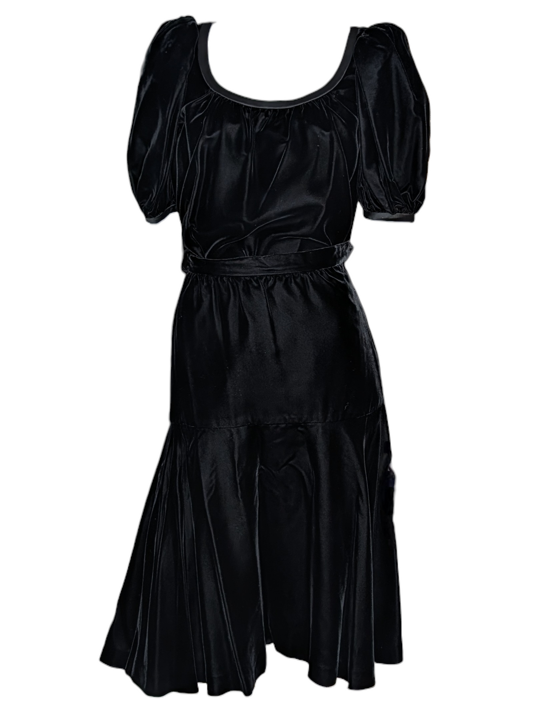 Yves Saint Laurent Rive Gauche Black Velvet Skirt Set F/W 1989