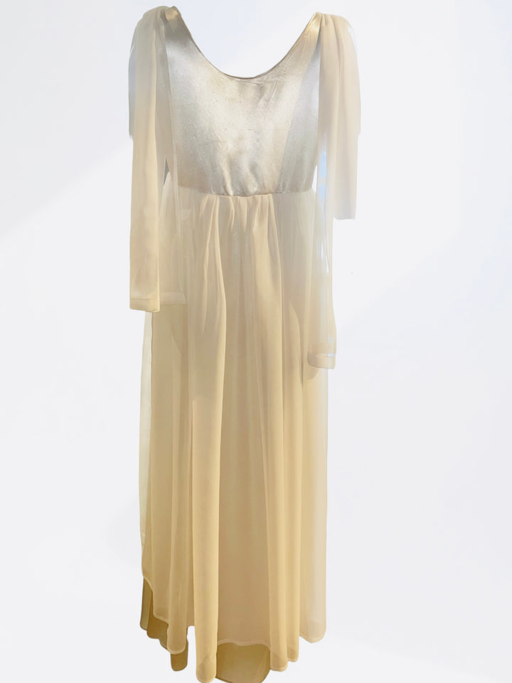 1920s Silk Chiffon Recouture by Colleema — One of a Kind Wedding Gown