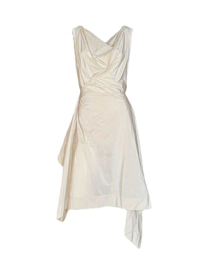 Vivienne Westwood London White Draped Asymmetrical Dress – Early 2000s, Apparel & Accessories, Vivienne Westwood, RERACKED
