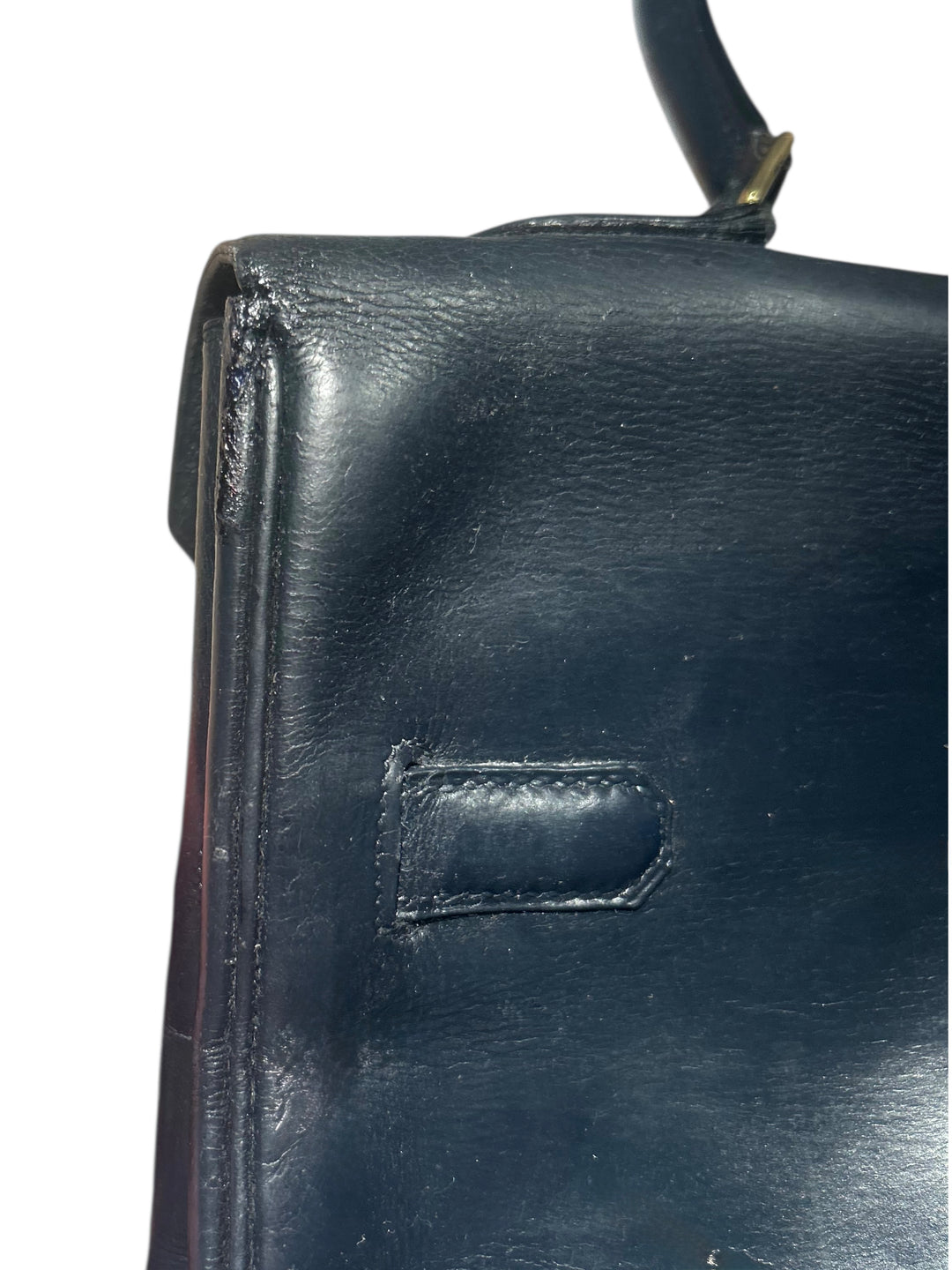 1960s Hermès Kelly 28 in Black Box Leather with Gold Tone Hardware