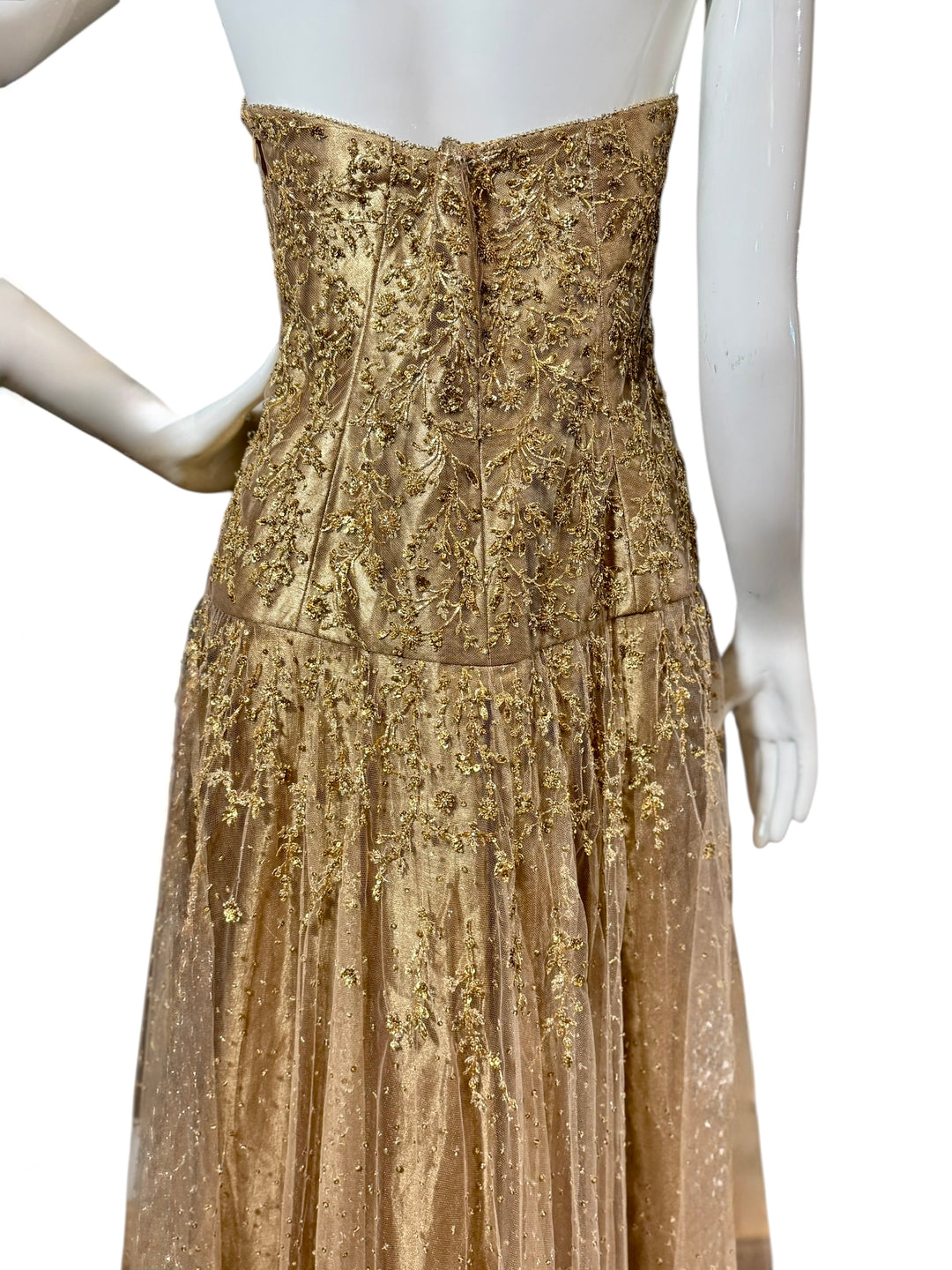Racked Rulf Ralph Lauren Fall 2006 Gold Strapless Beaded Runway+ Campaign Gown ...