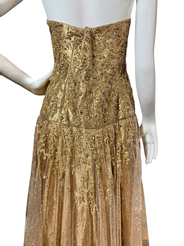 Ralph Lauren Fall 2006 Gold Strapless Beaded Runway+ Campaign Gown, CLOTHING, Ralph Lauren Collection, RERACKED