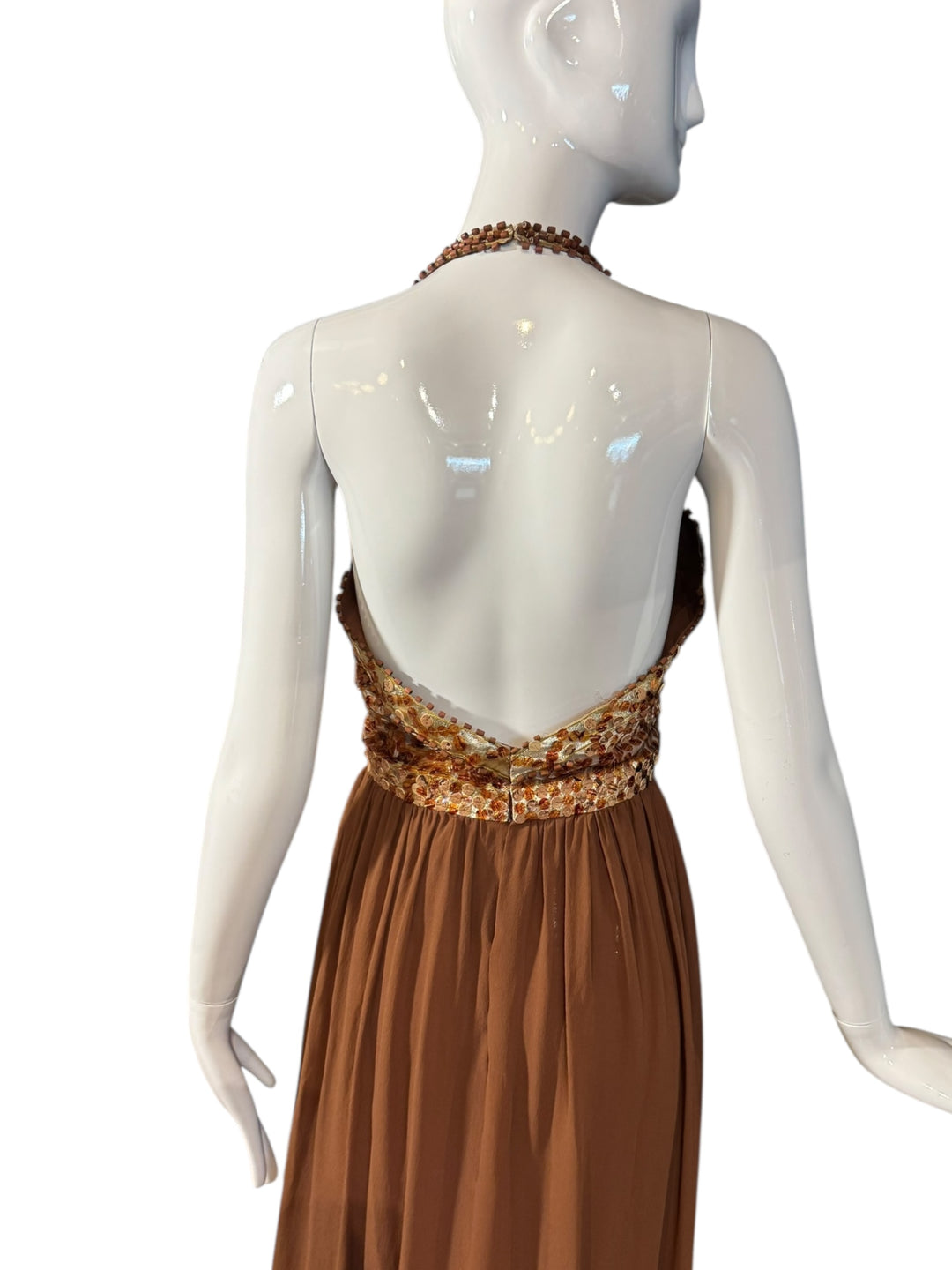 Givenchy Haute Couture Runway Gown – 1969 Sequin Halter Dress from Brooklyn Museum (FR 36), Apparel, Givenchy, RERACKED