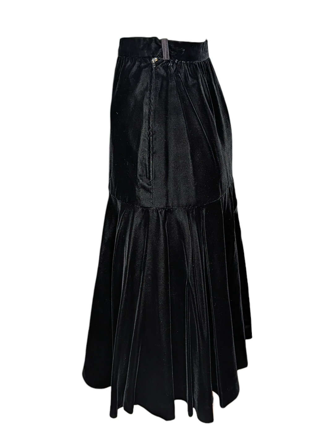 Yves Saint Laurent Rive Gauche Black Velvet Skirt Set F/W 1989