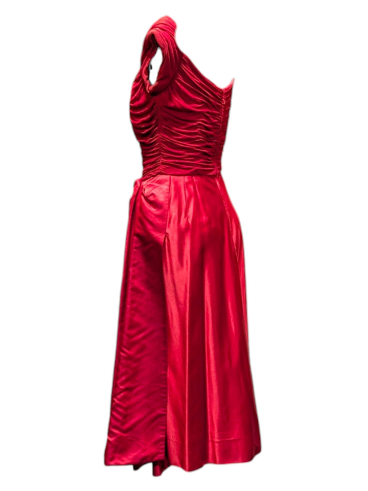Elsa Schiaparelli 1950s ruched haute couture cocktail dress *RARE*