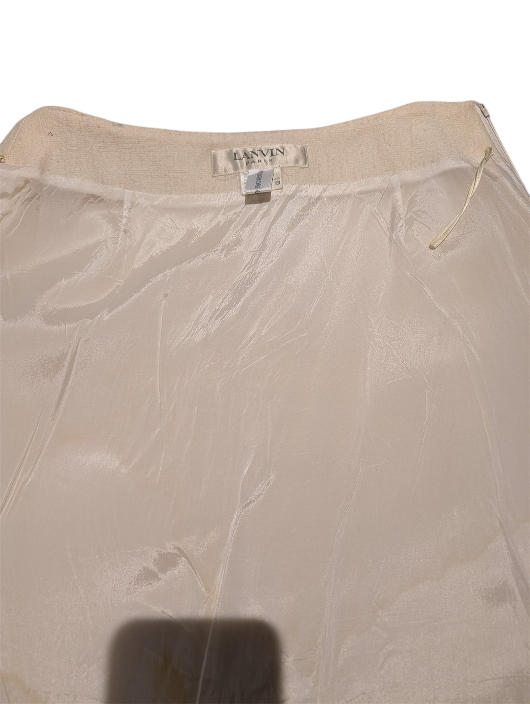 Vintage Lanvin Paris Ivory Wool Skirt Suit