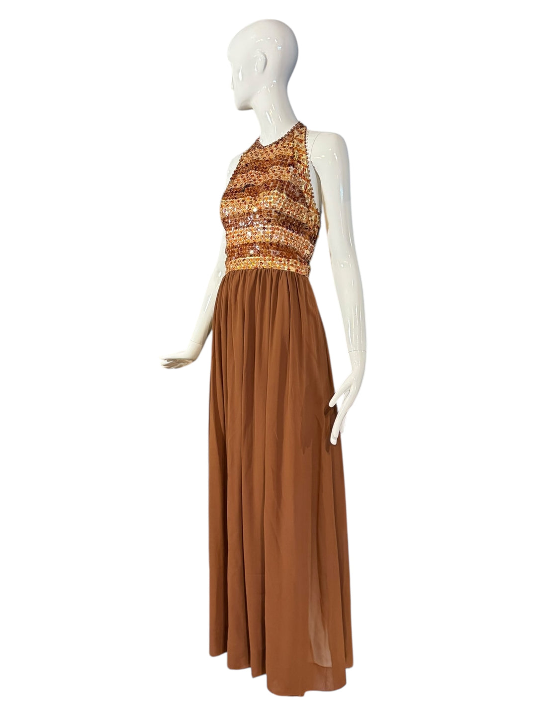 Givenchy Haute Couture Runway Gown – 1969 Sequin Halter Dress from Brooklyn Museum (FR 36), Apparel, Givenchy, RERACKED