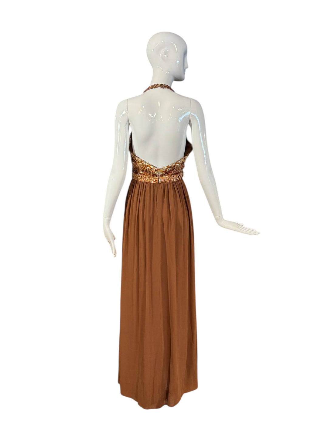 Givenchy Haute Couture Runway Gown – 1969 Sequin Halter Dress from Brooklyn Museum (FR 36), Apparel, Givenchy, RERACKED