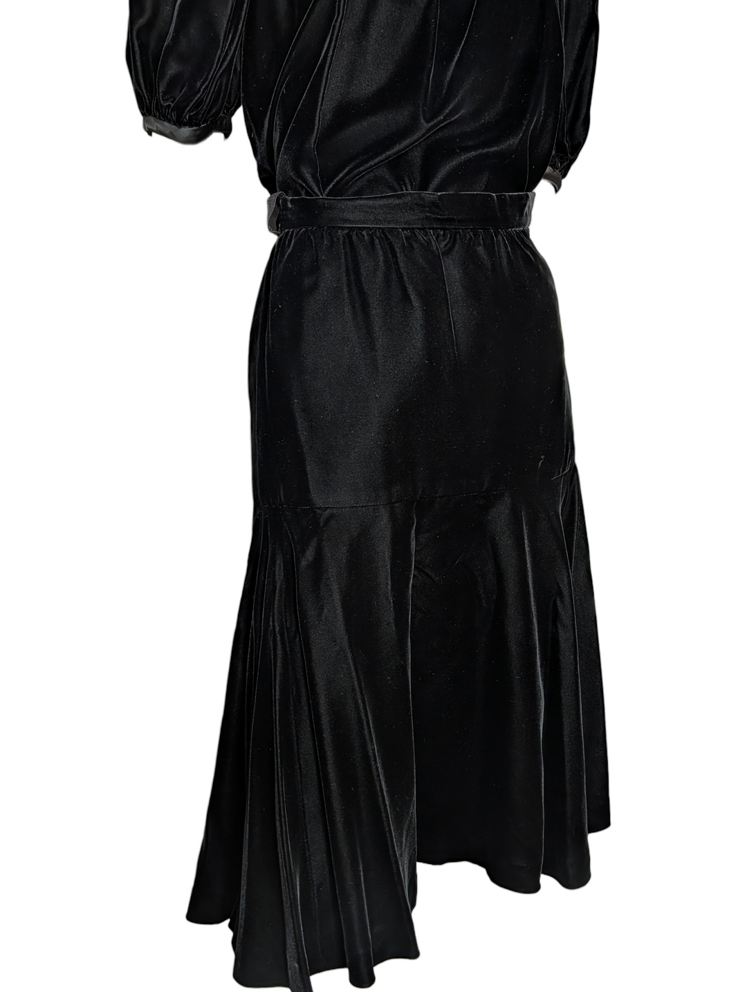 Yves Saint Laurent Rive Gauche Black Velvet Skirt Set F/W 1989