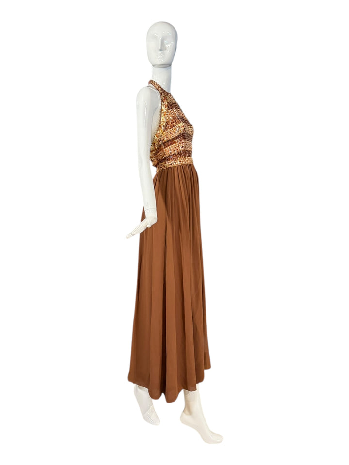 Givenchy Haute Couture Runway Gown – 1969 Sequin Halter Dress from Brooklyn Museum (FR 36), Apparel, Givenchy, RERACKED