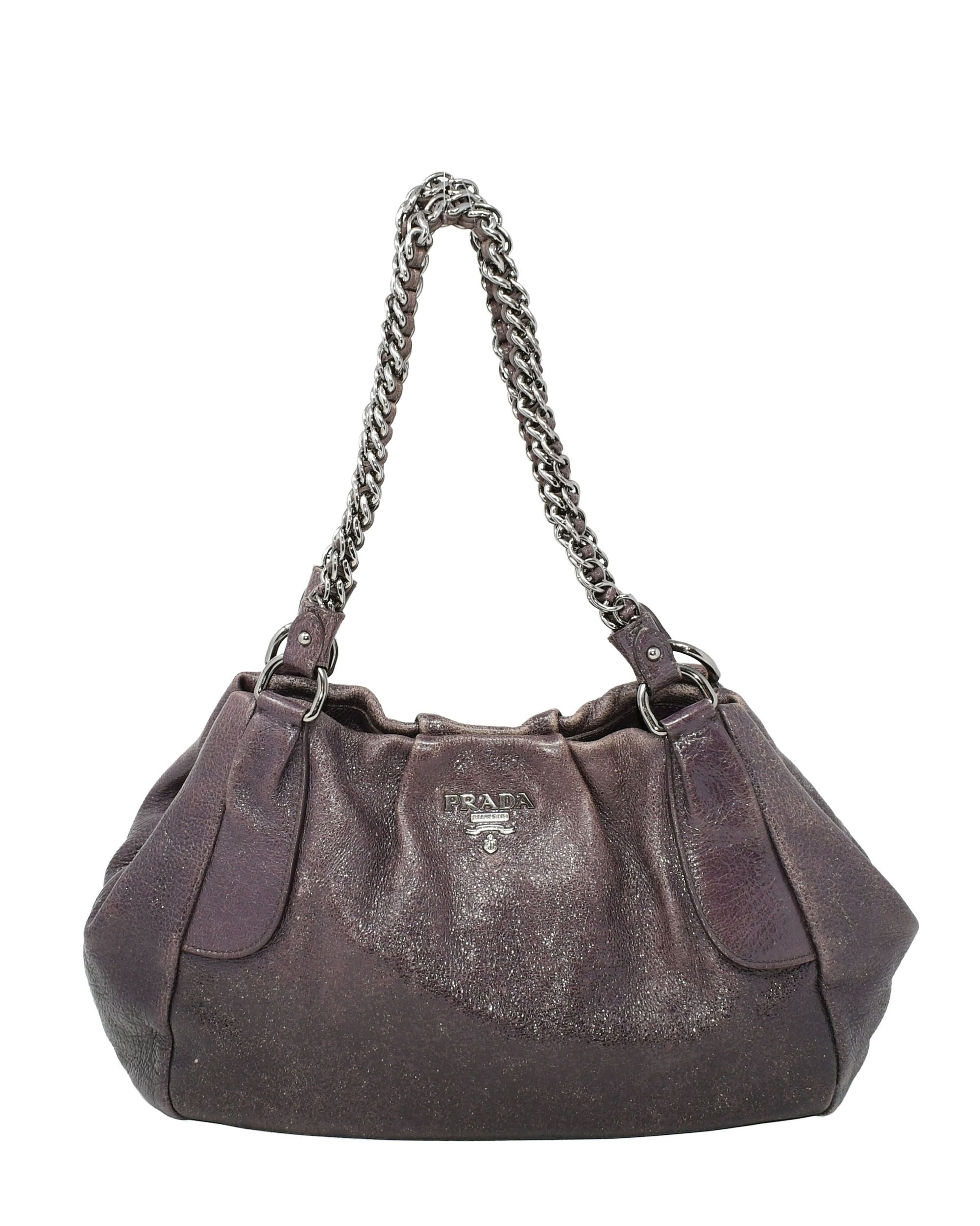 【PRADA】CHAIN SHOULDER BAG Prada Lux leather chain strap shoulder bag | The Fashion Square