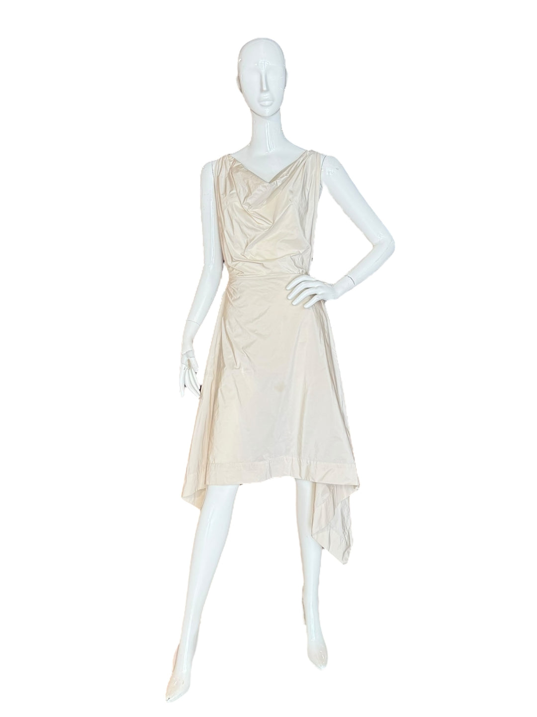 Vivienne Westwood London White Draped Asymmetrical Dress – Early 2000s, Apparel & Accessories, Vivienne Westwood, RERACKED