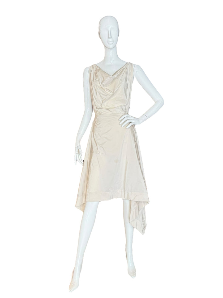 Vivienne Westwood London White Draped Asymmetrical Dress – Early 2000s, Apparel & Accessories, Vivienne Westwood, RERACKED