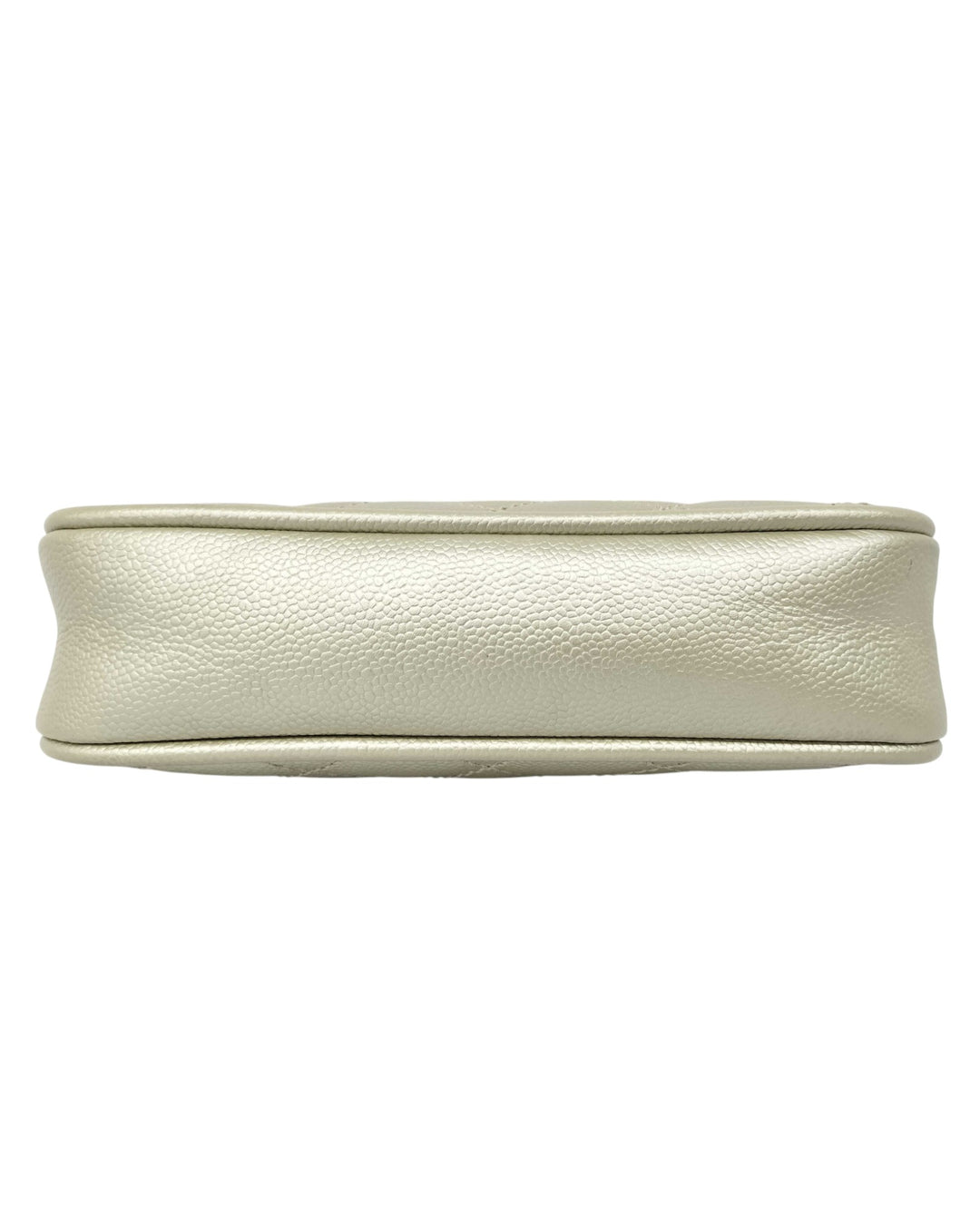 Timeless Caviar Timeless Leather Shoulder Bag - Silver - RERACKED