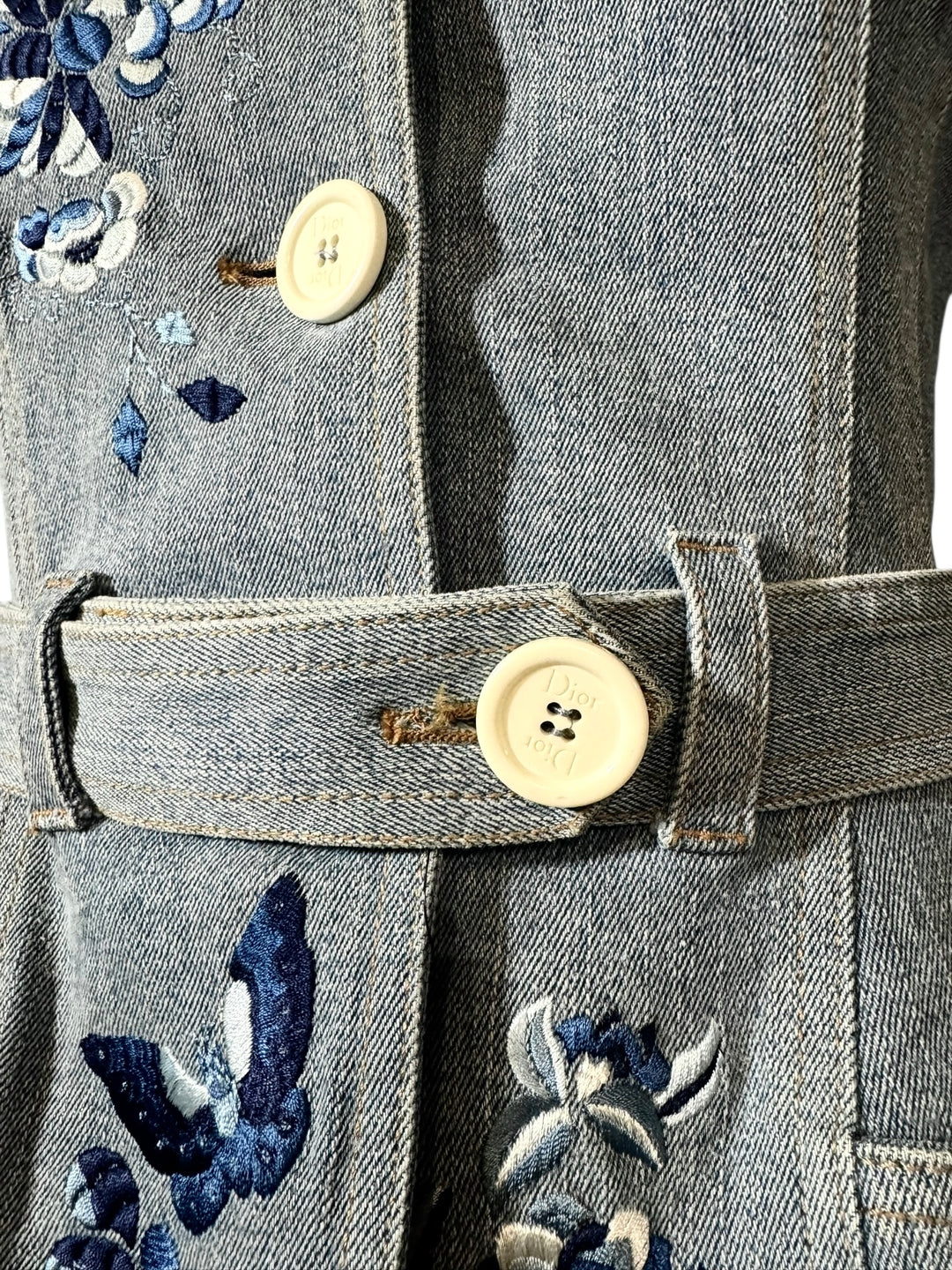Christian Dior by John Galliano Rare 2005 Embroidered Denim Skirt Suit, Apparel & Accessories, Christain Dior, RERACKED