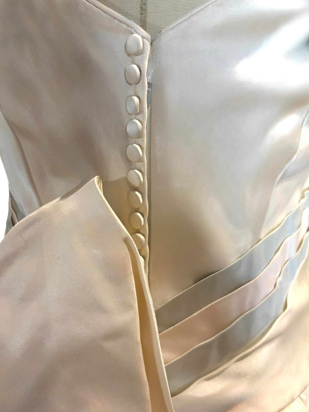 Christian Dior Ferré Era Ivory Silk Wedding Dress Ballgown, c. 1992