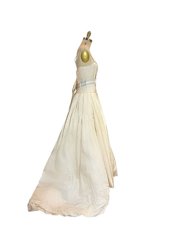 Christian Dior Ferré Era Ivory Silk Wedding Dress Ballgown, c. 1992