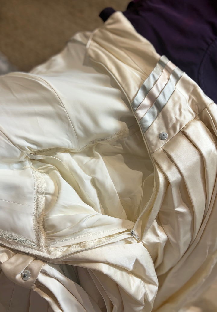 Christian Dior Ferré Era Ivory Silk Wedding Dress Ballgown, c. 1992