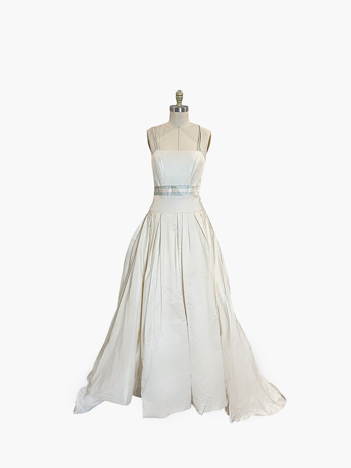 Christian Dior Ferré Era Ivory Silk Wedding Dress Ballgown, c. 1992