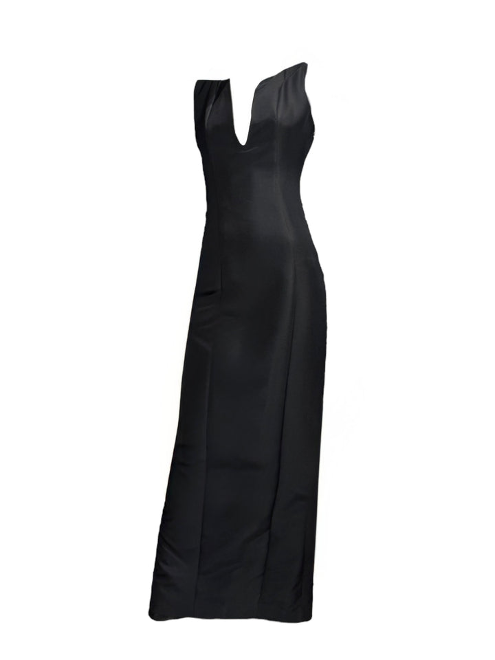 Gucci Fall/Winter 1999 Black Silk V-Neck Gown with Sculptural Cutout Detail, Apparel & Accessories, Gucci by Tom Ford, RERACKED