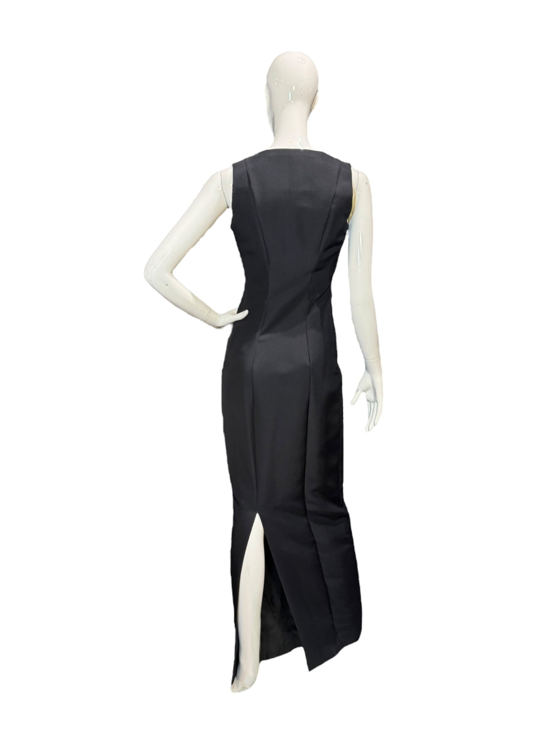 Gucci Fall/Winter 1999 Black Silk V-Neck Gown with Sculptural Cutout Detail, Apparel & Accessories, Gucci by Tom Ford, RERACKED
